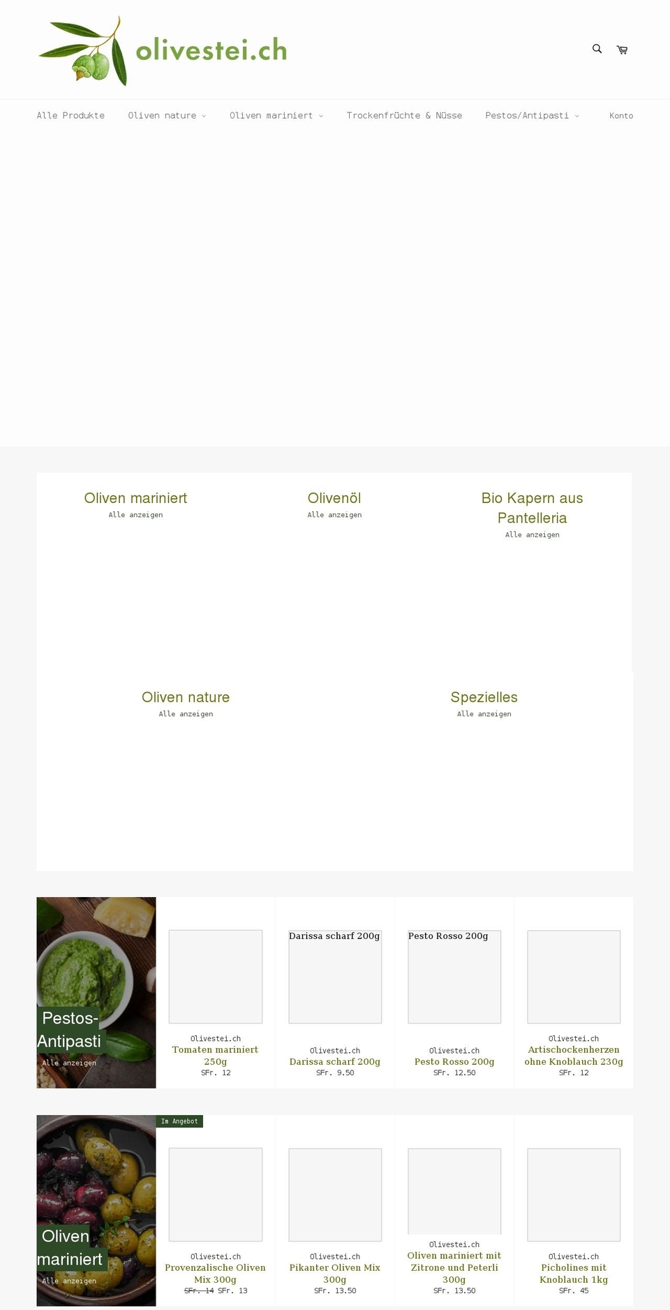 olivestei.ch shopify website screenshot