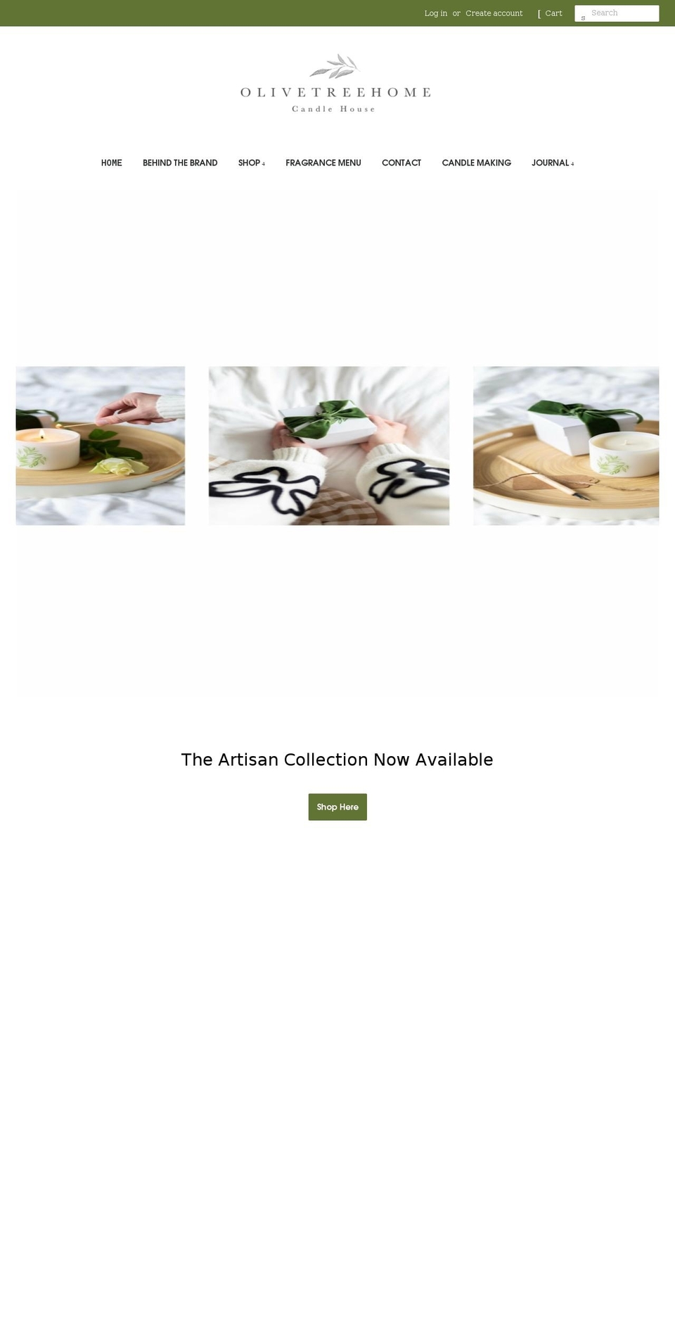 olivetreehome.co.uk shopify website screenshot