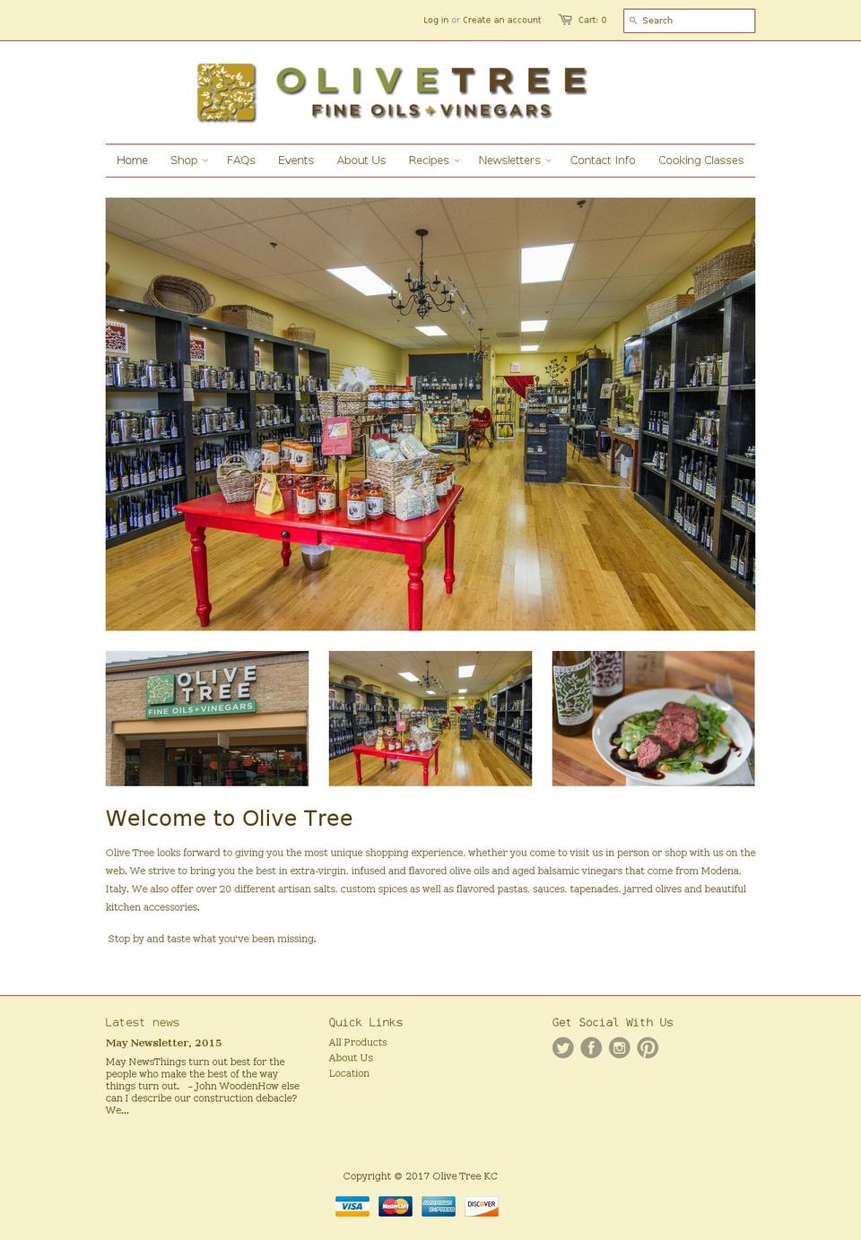 Crave Shopify theme site example olivetreekc.com