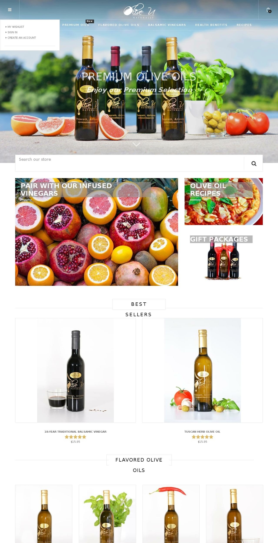Puro Shopify theme site example oliveunaturally.com