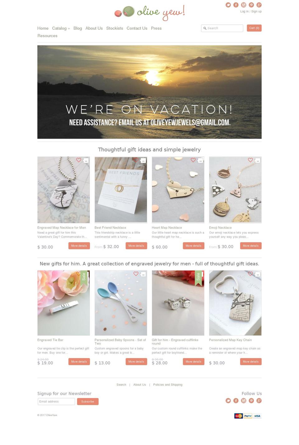 oliveyew.com shopify website screenshot