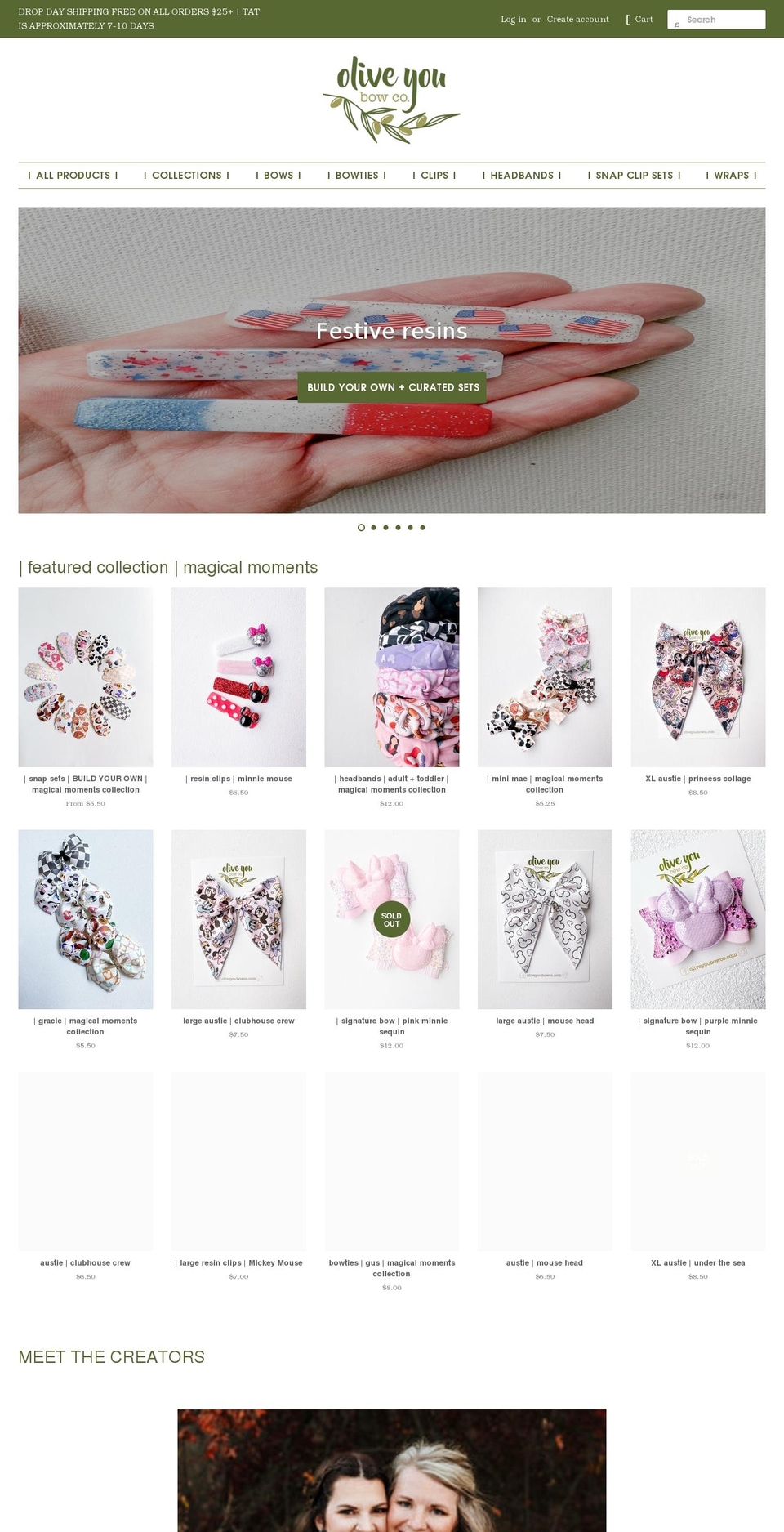 oliveyoubowco.com shopify website screenshot