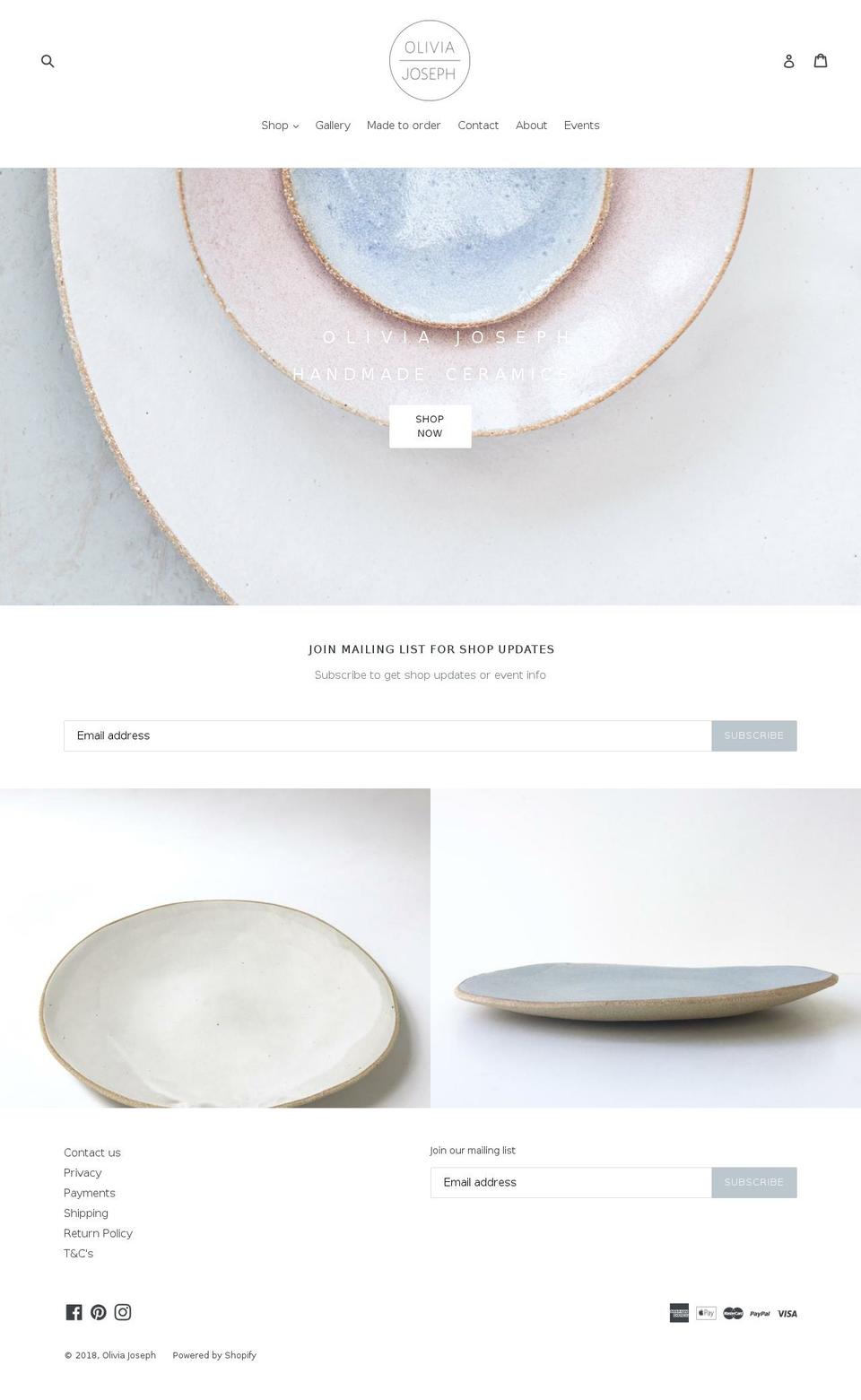 olivia-joseph.com shopify website screenshot