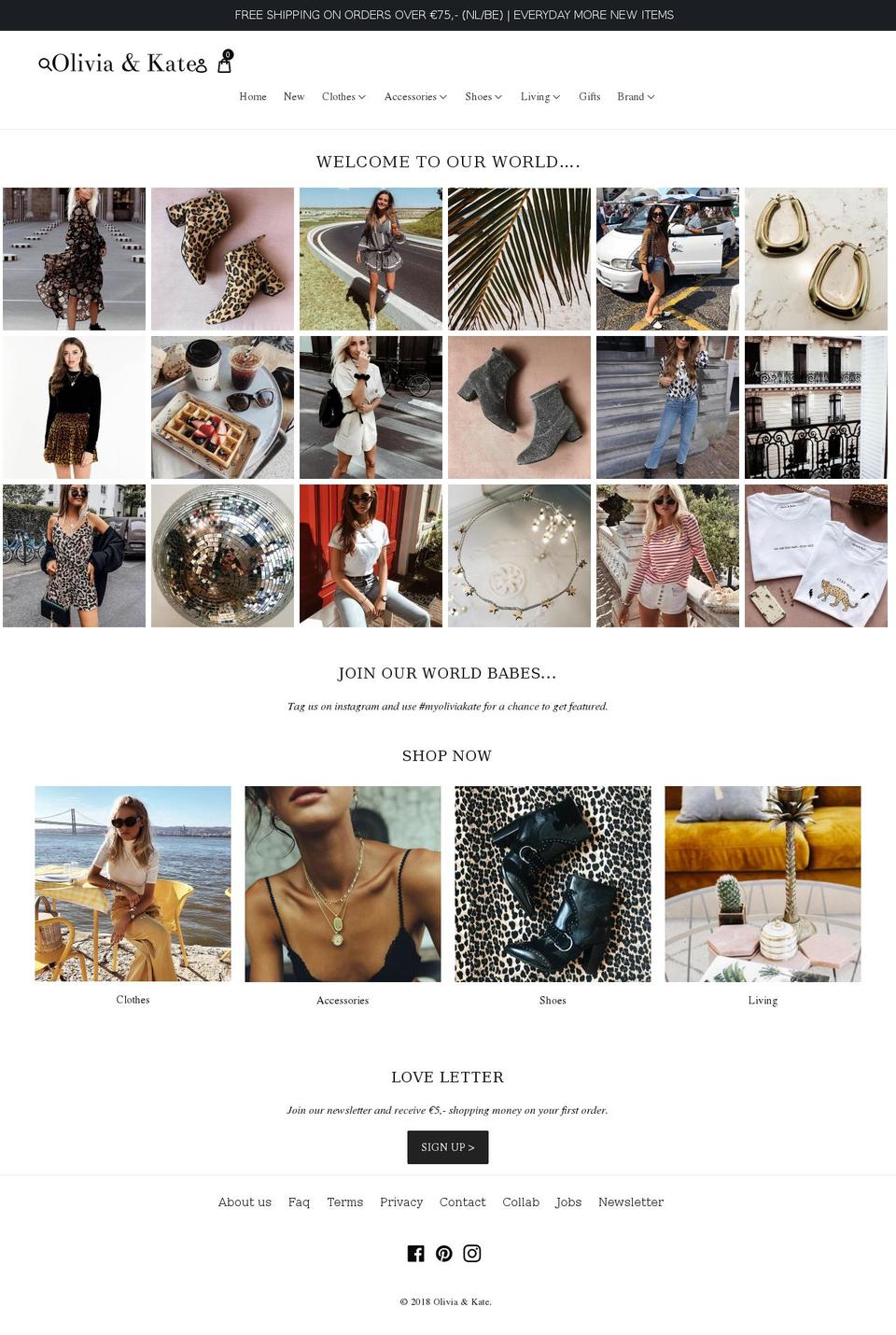 olivia-kate.nl shopify website screenshot