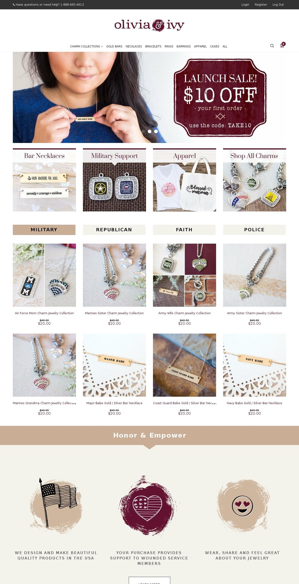 Olivia Shopify theme site example oliviaandivy.com