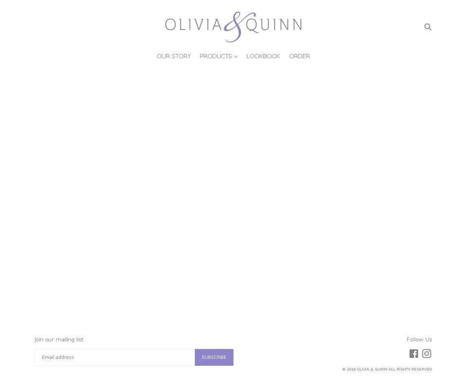 oliviaandquinn.com — Shopify storefront screenshot