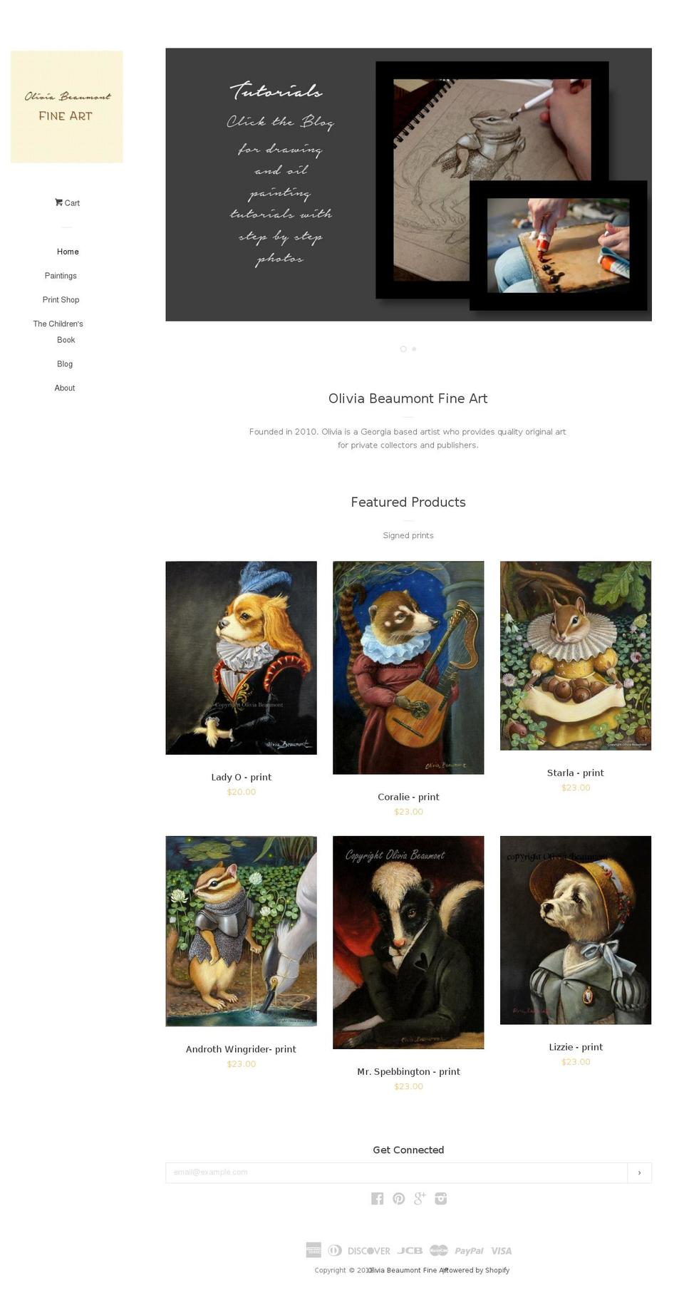 oliviabeaumont.com — Shopify storefront screenshot