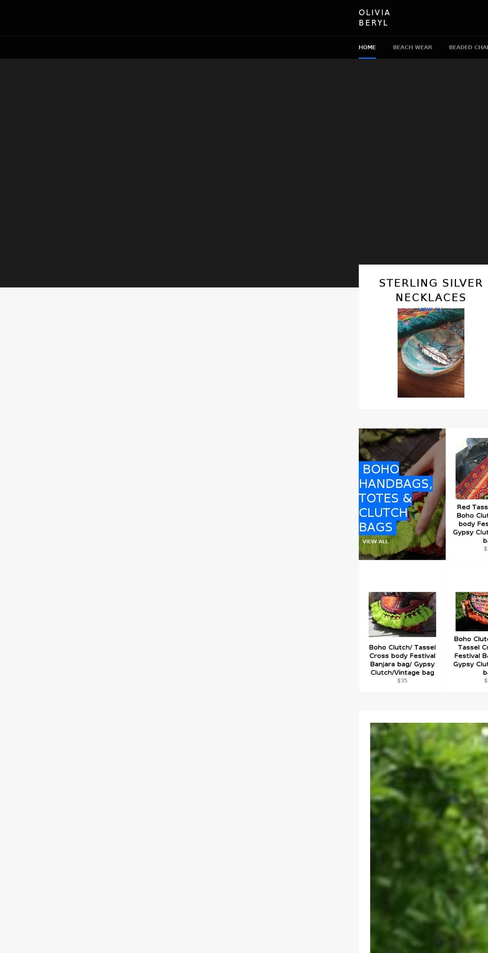 oliviaberyl.com — Shopify storefront screenshot