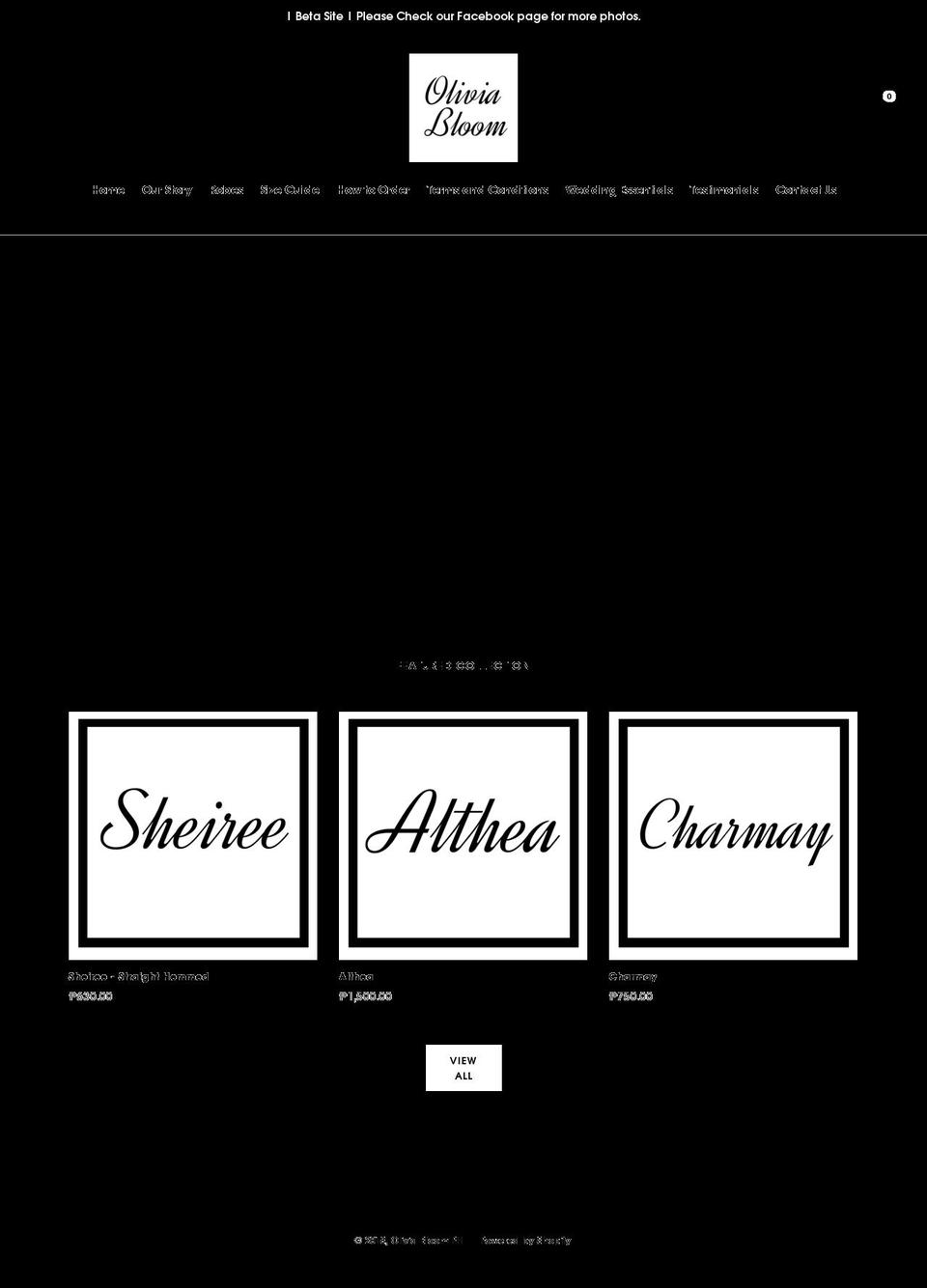 oliviabloomph.com — Shopify storefront screenshot