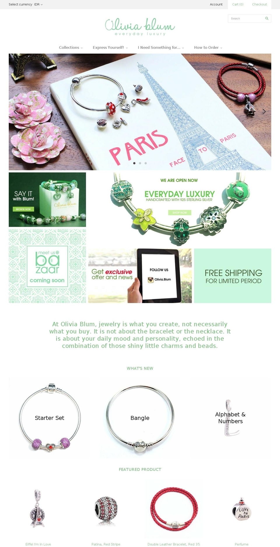 oliviablum.com shopify website screenshot