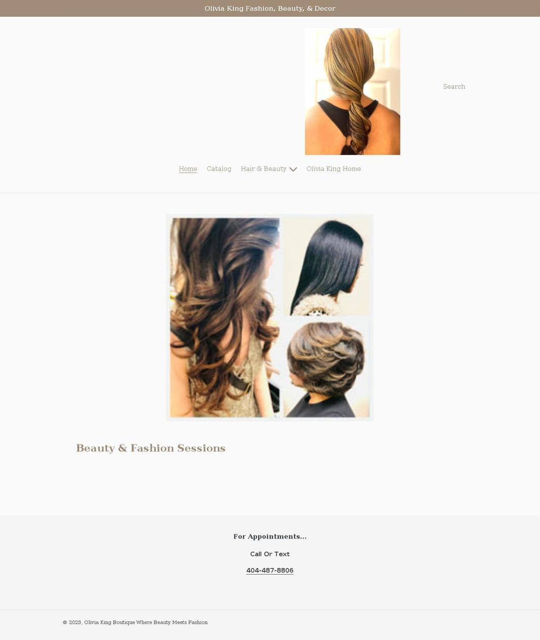 oliviakingboutique.com shopify website screenshot