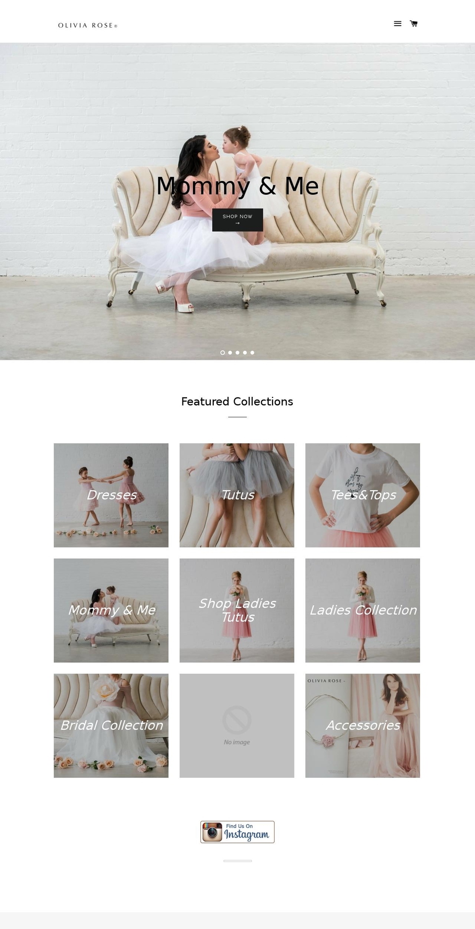 oliviarosecollections.com shopify website screenshot