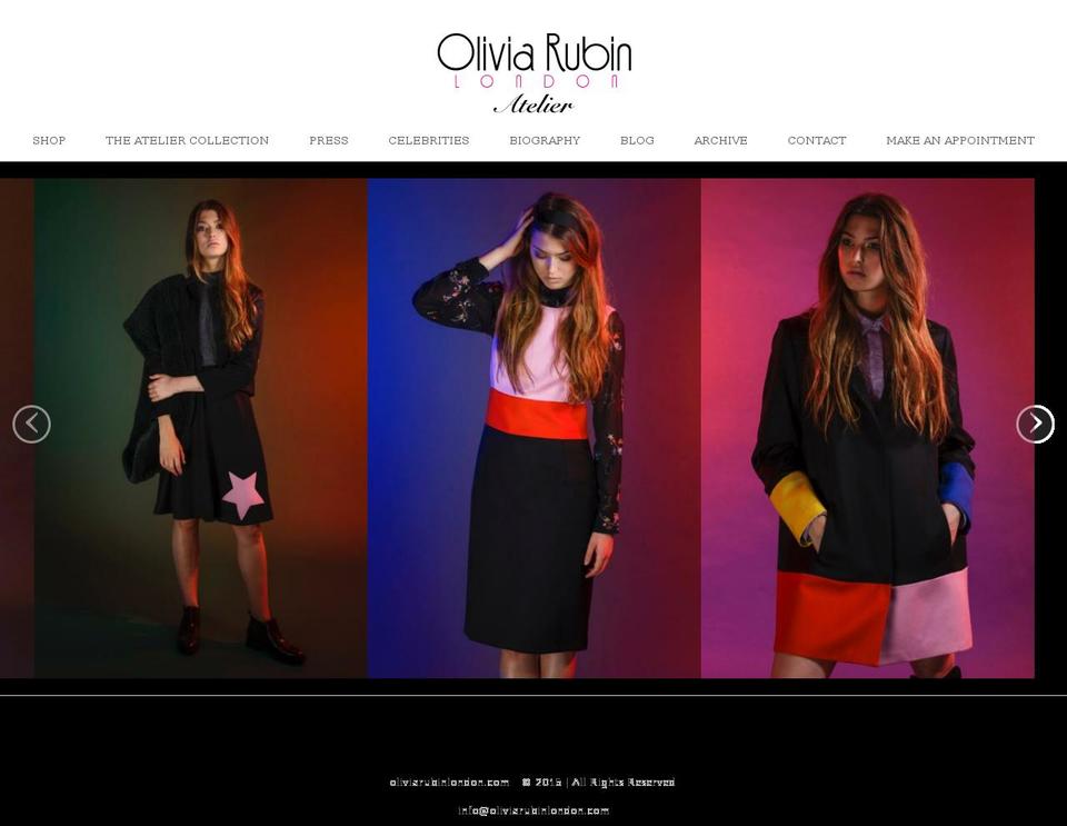 Olivia Shopify theme site example oliviarubinlondon.com
