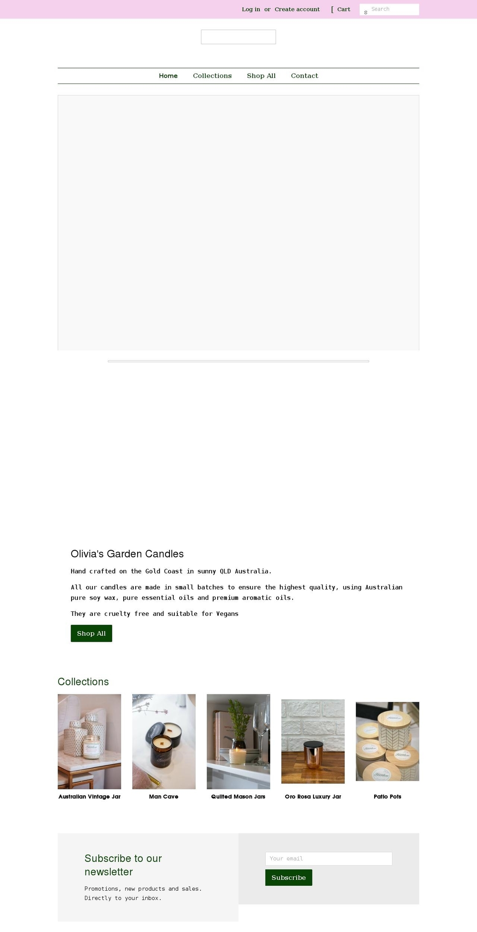 oliviasgarden.com.au shopify website screenshot