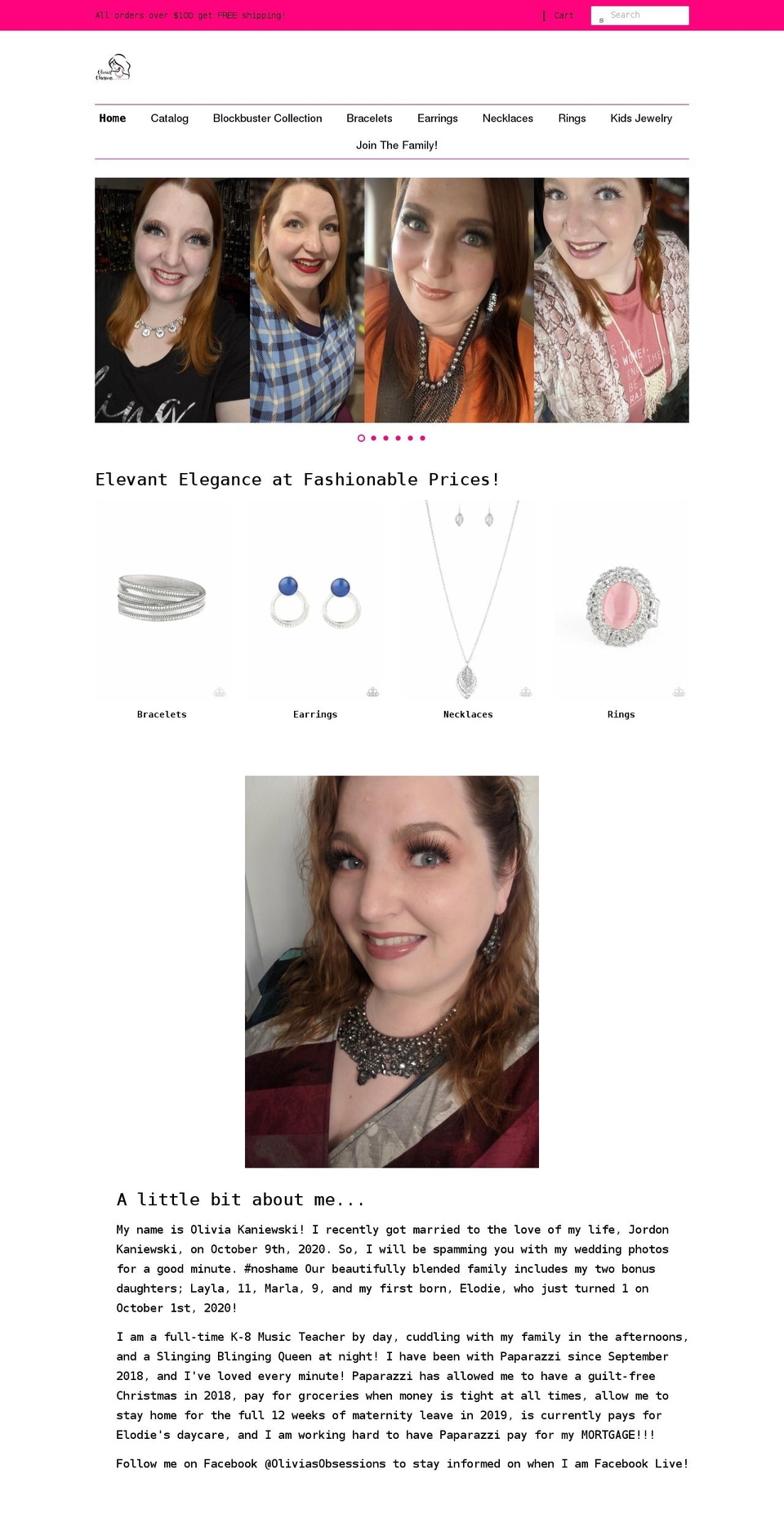 oliviasobsessions.com shopify website screenshot