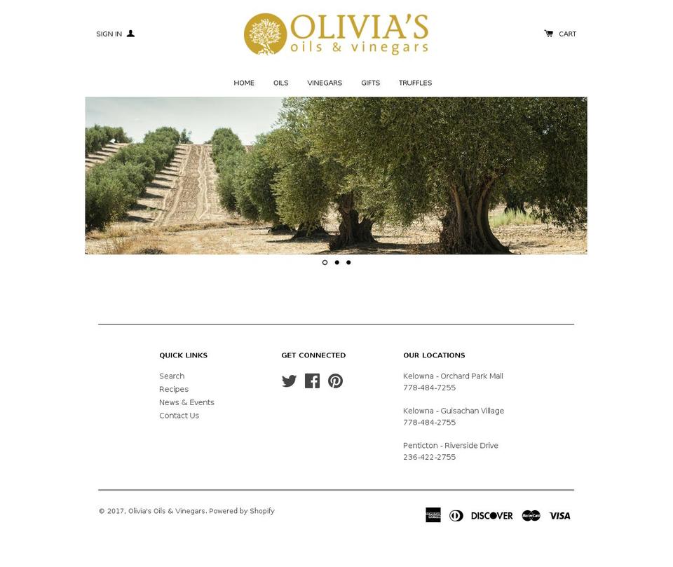 Olivia Shopify theme site example oliviasonline.ca