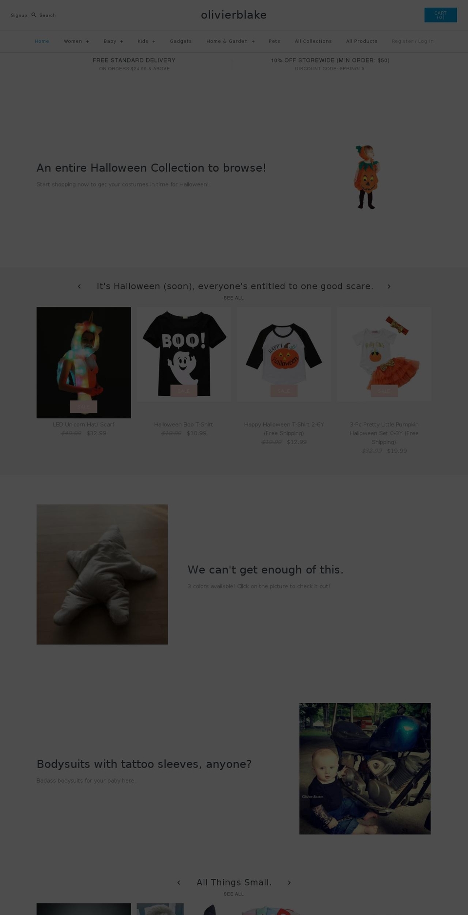olivierblake.com — Shopify storefront screenshot