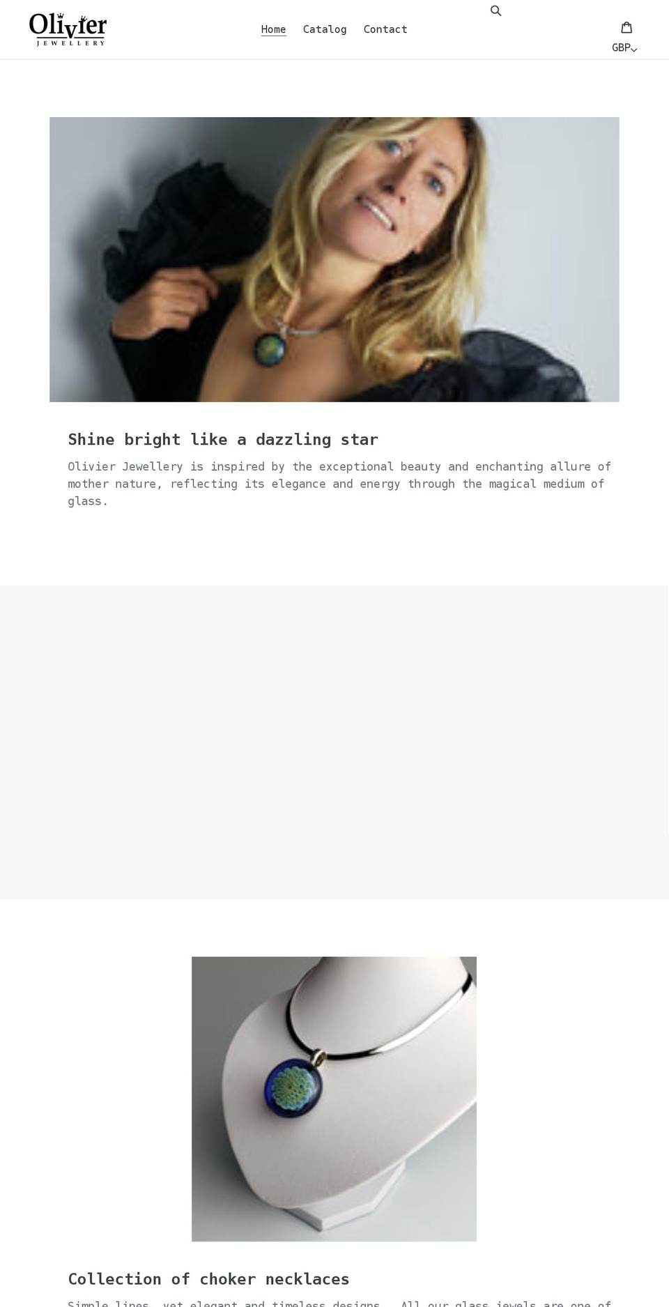 olivierjewellery.com shopify website screenshot