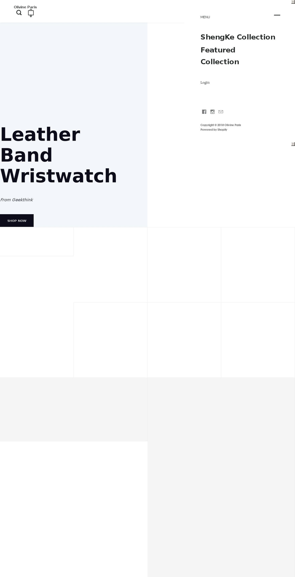olivineparis.com — Shopify storefront screenshot