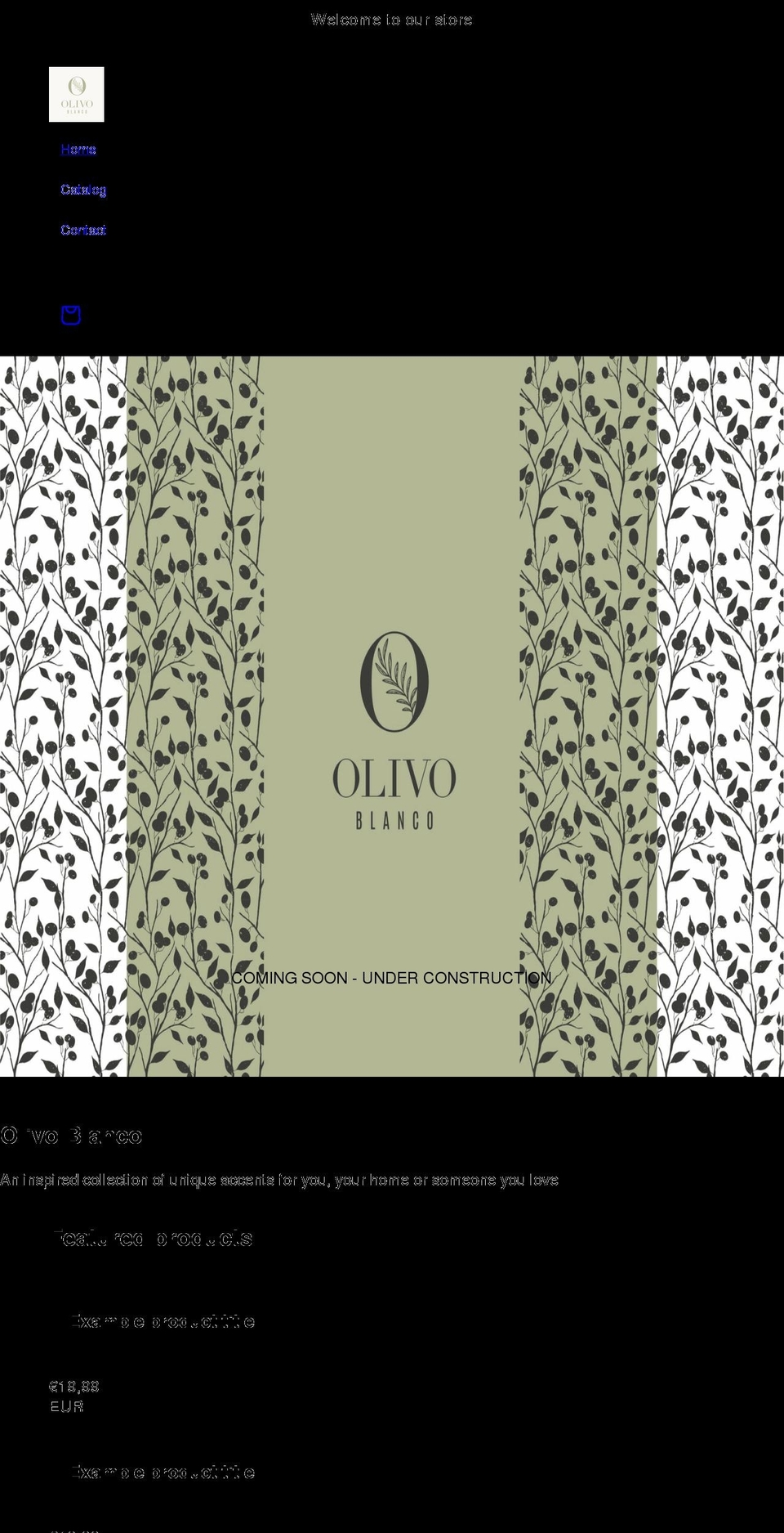 olivoblanco.com shopify website screenshot