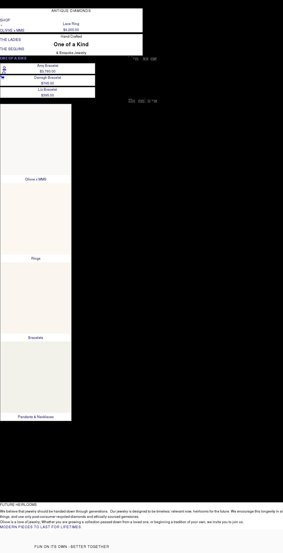 olivvenyc.com shopify website screenshot