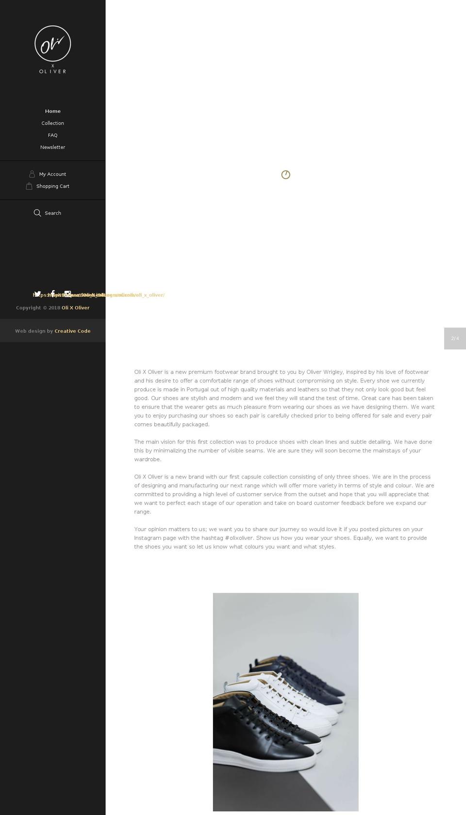 olixoliver.com — Shopify storefront screenshot