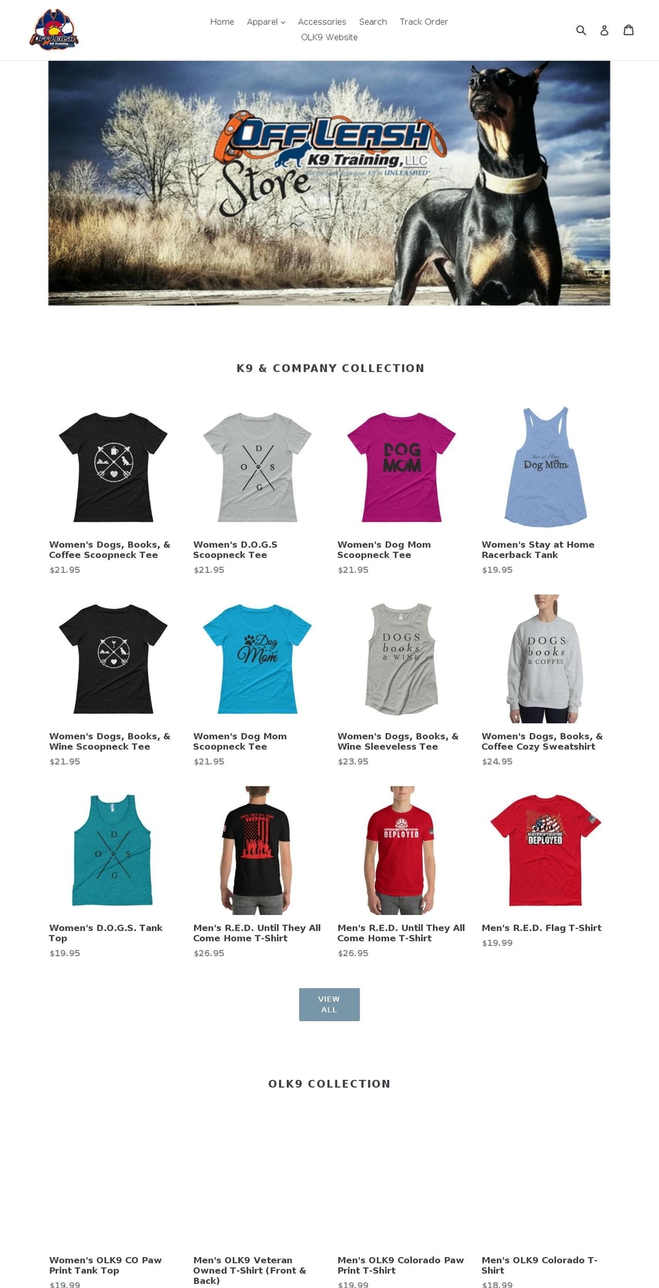 olk9store.com — Shopify storefront screenshot