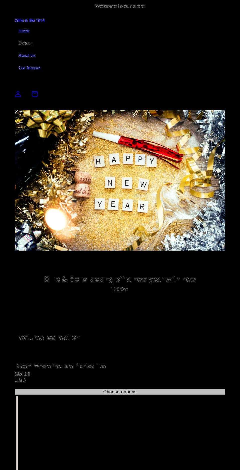 ollieandme1914.com shopify website screenshot