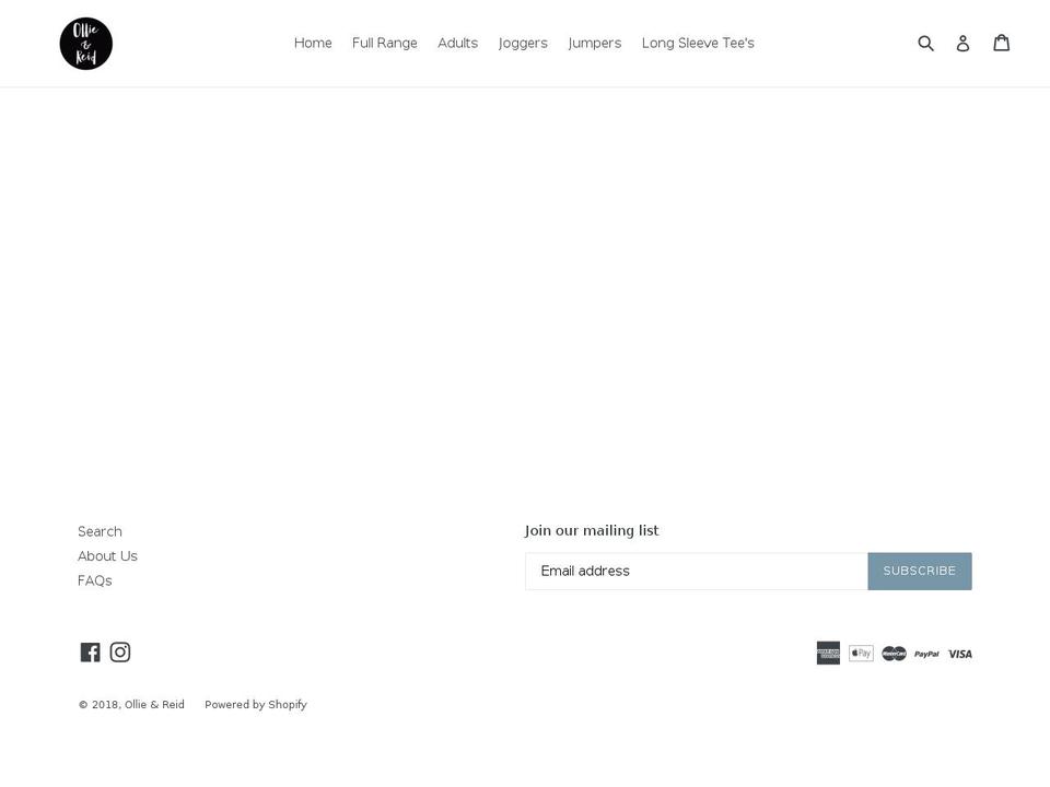 ollieandreid.com shopify website screenshot