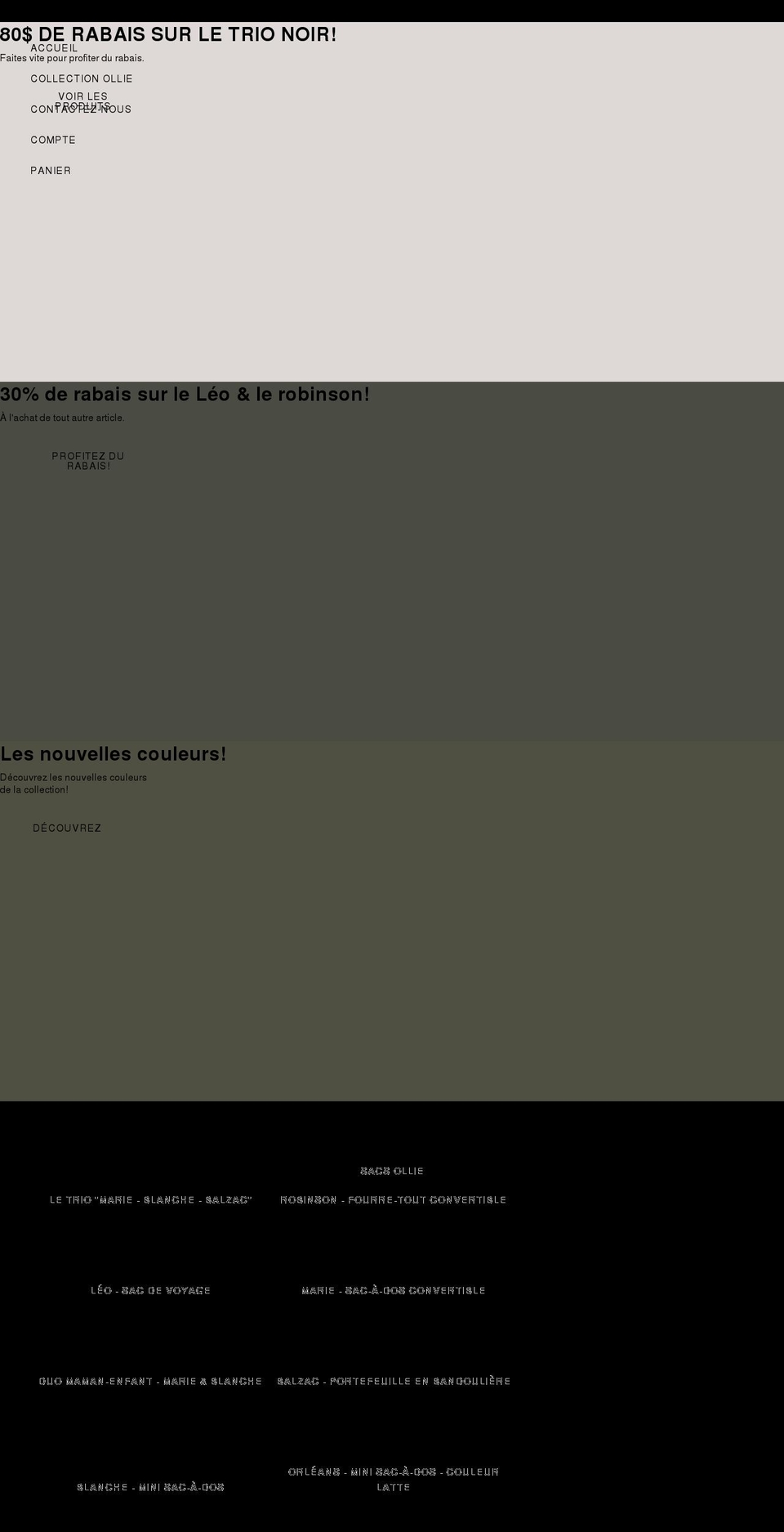 olliecompagnie.com shopify website screenshot
