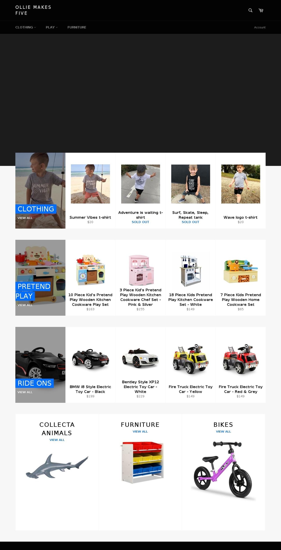 olliemakes5.com — Shopify storefront screenshot