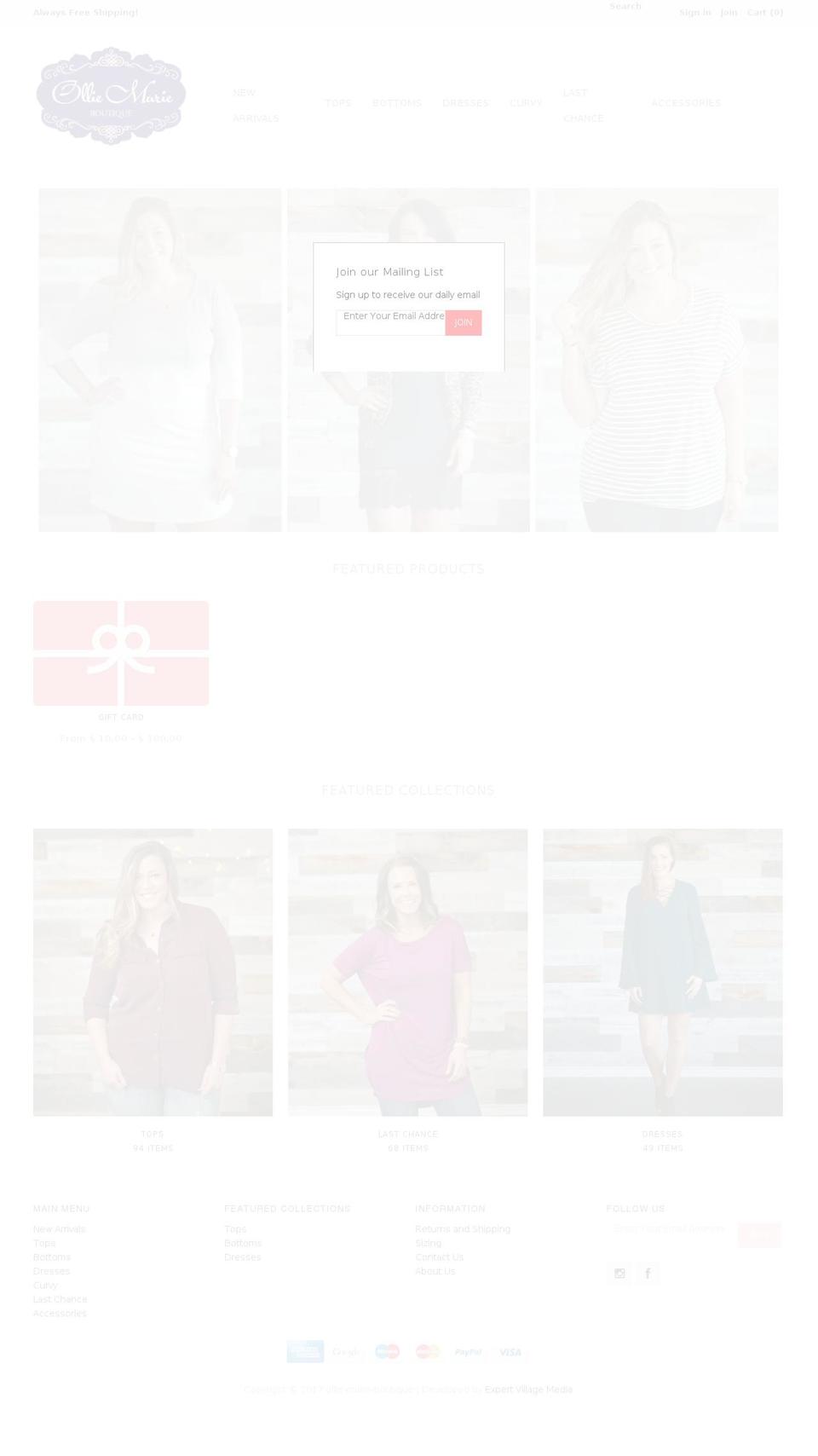 mr-parker Shopify theme site example olliemarie.com