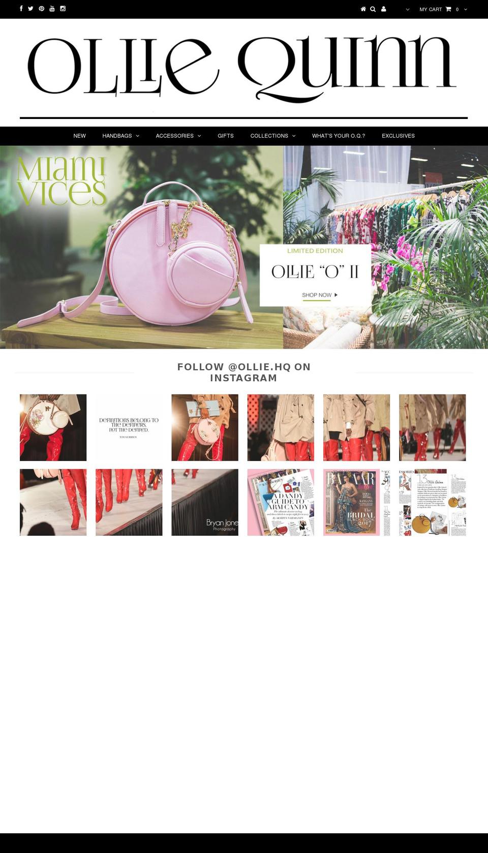 olliequinnhq.com shopify website screenshot