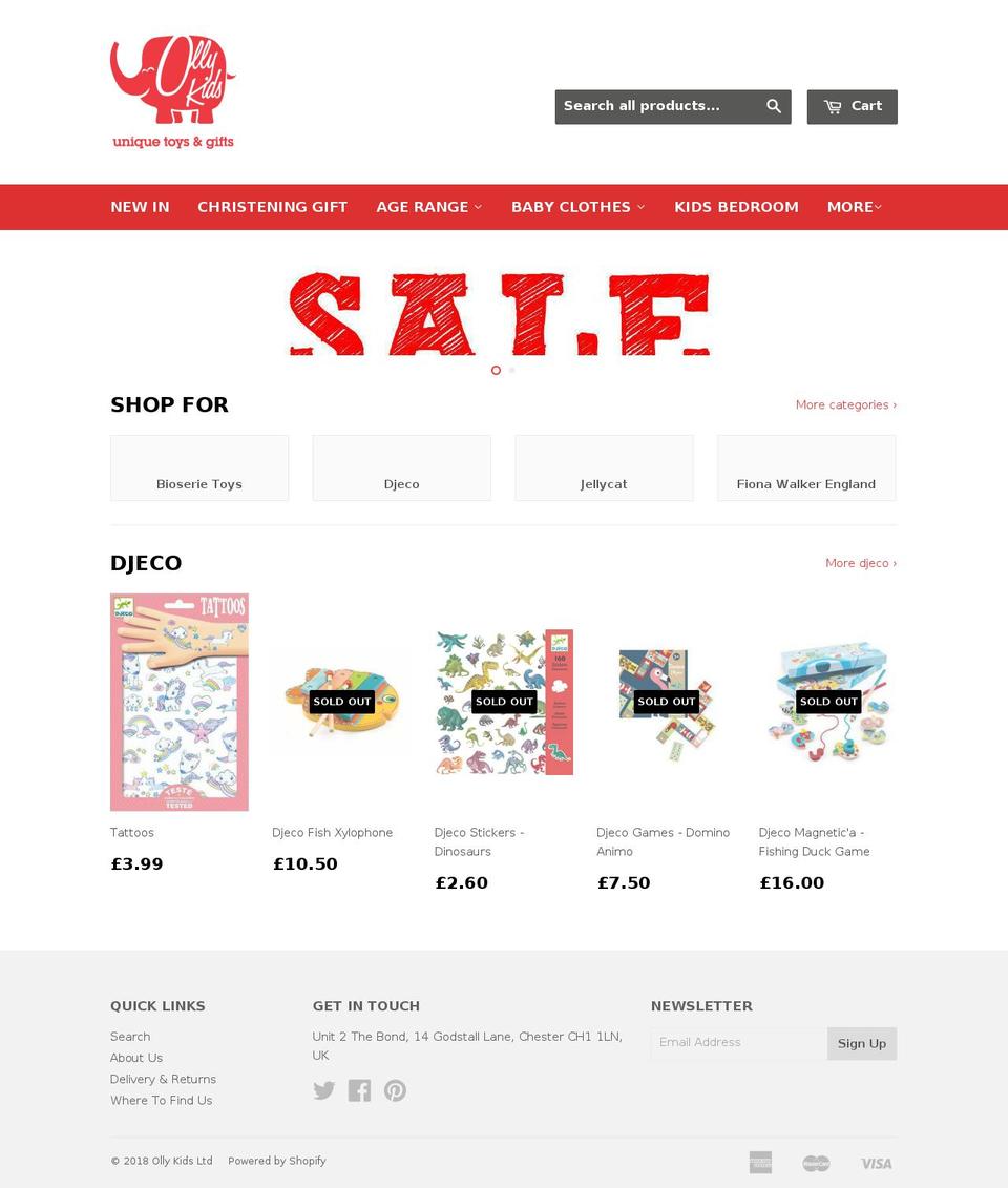 ollykids.co.uk shopify website screenshot