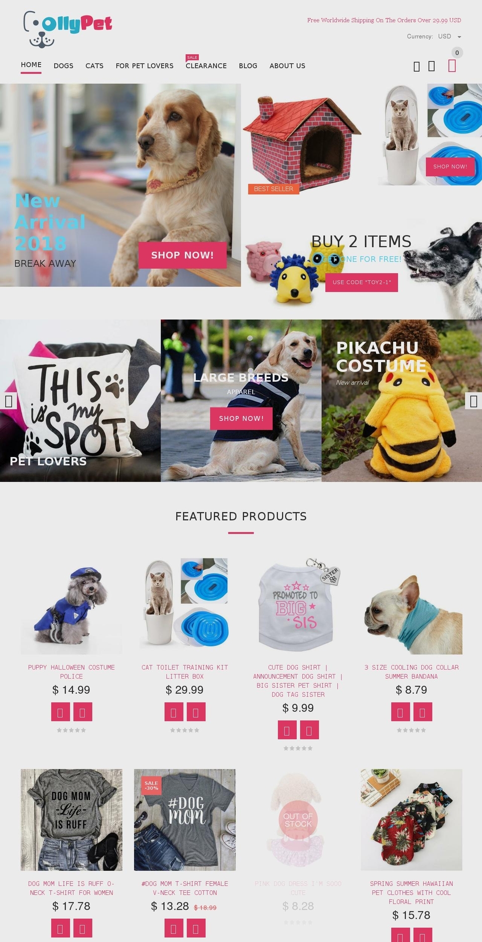 yourstore-v1-3-1 Shopify theme site example ollypet.com