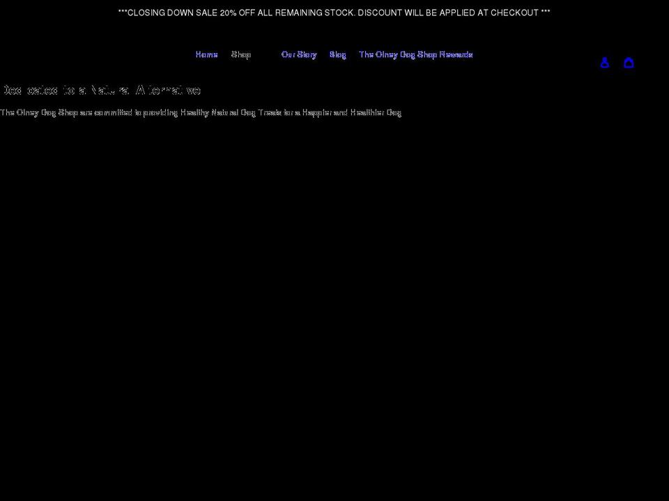 olneydogshop.co.uk shopify website screenshot