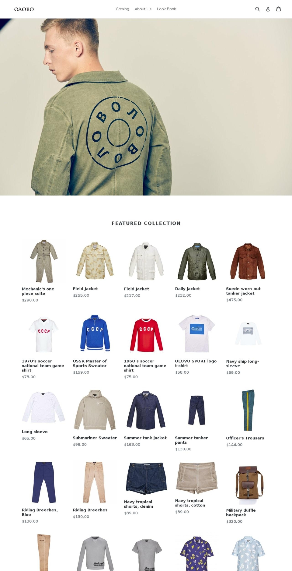 olovomoscow.com — Shopify storefront screenshot