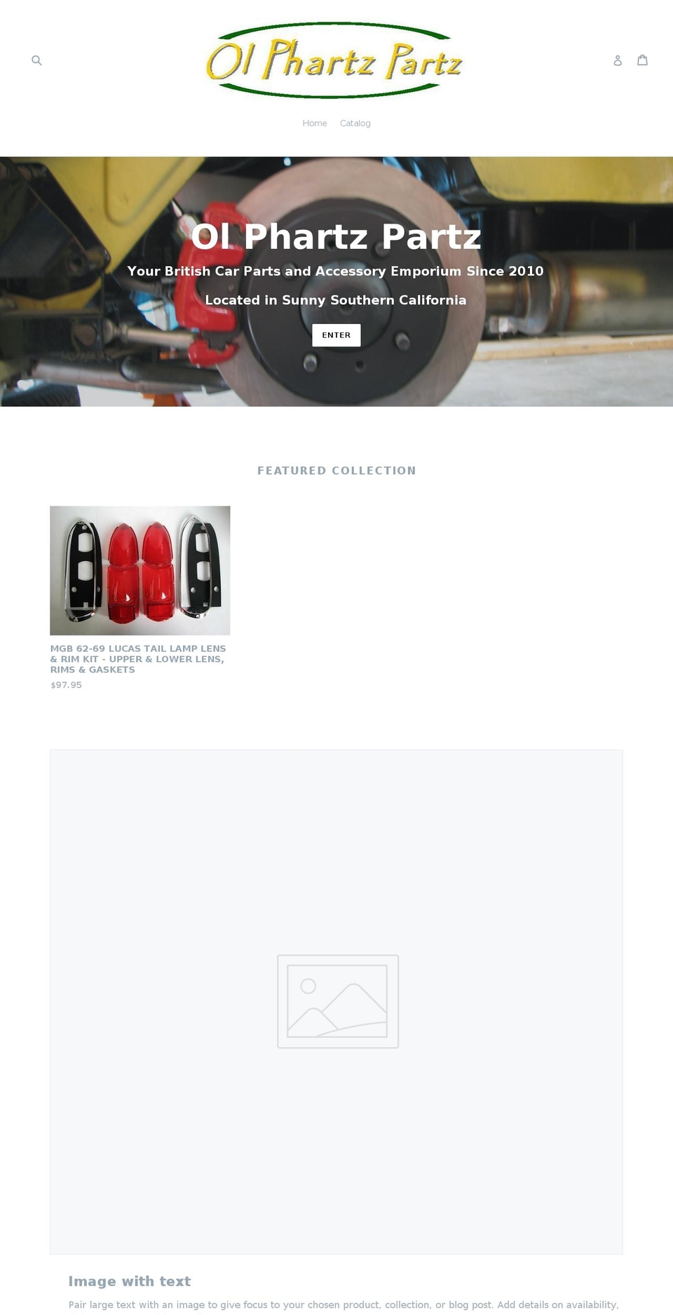 olphartz.net shopify website screenshot