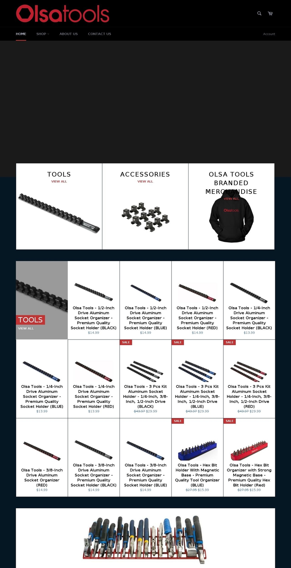 olsatools.com shopify website screenshot