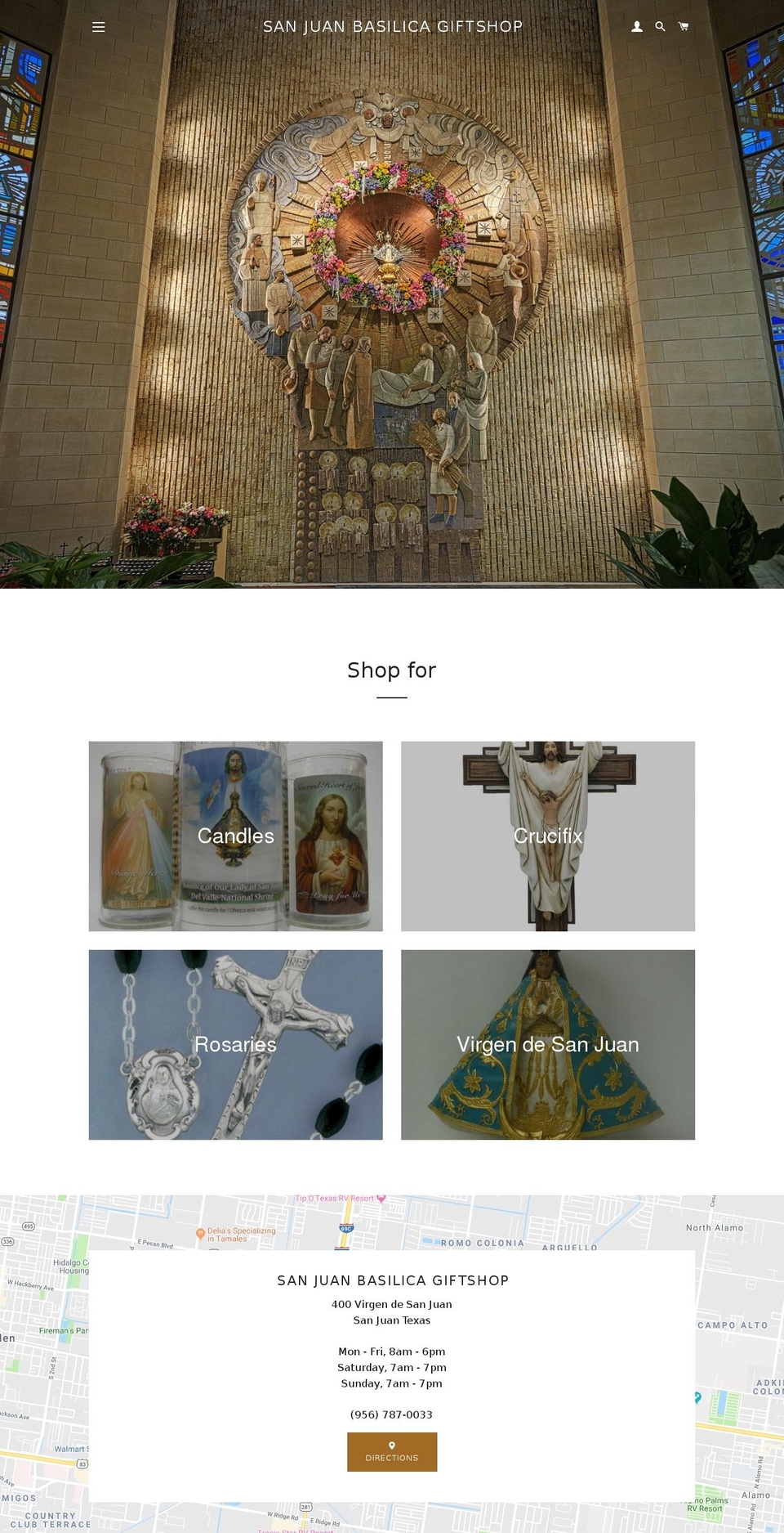 olsjbasilicagiftshop.org shopify website screenshot