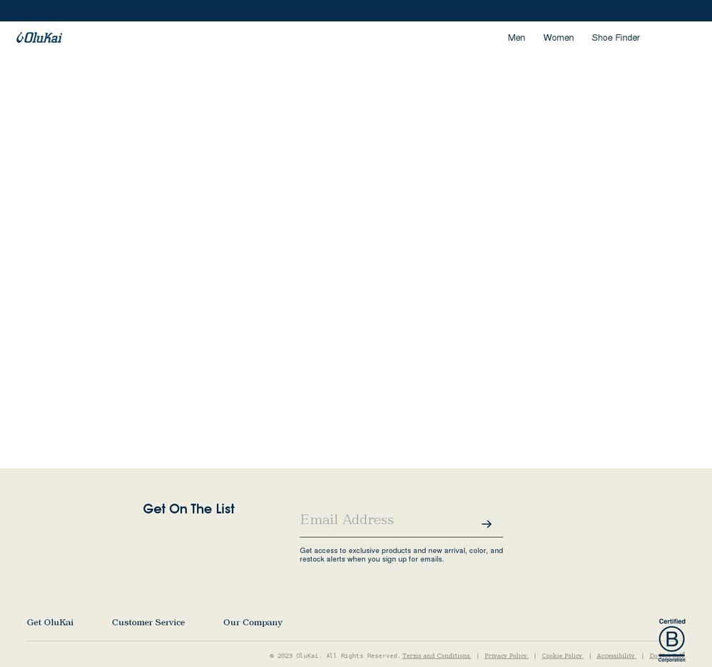 olukai.ca shopify website screenshot