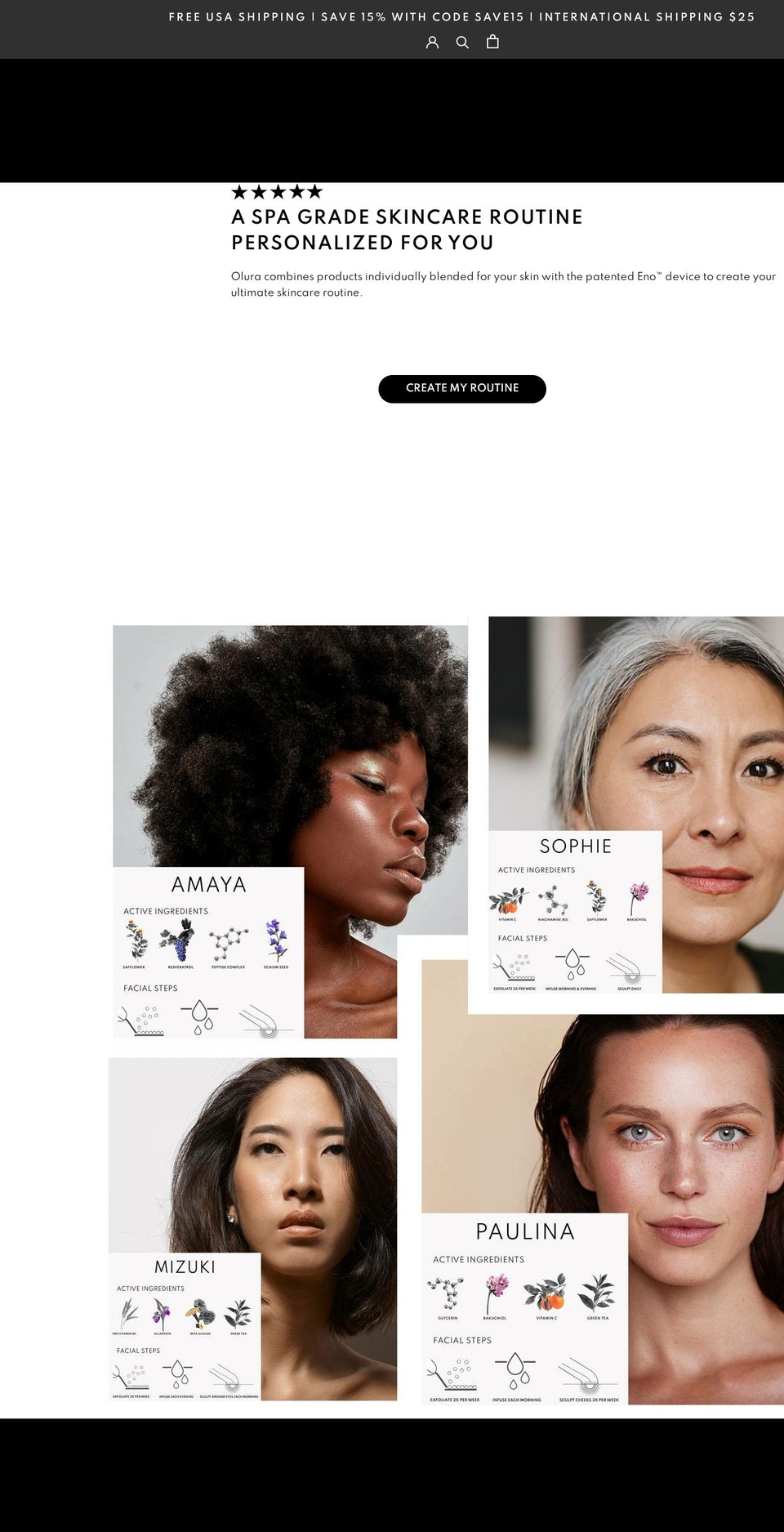 olura.us shopify website screenshot