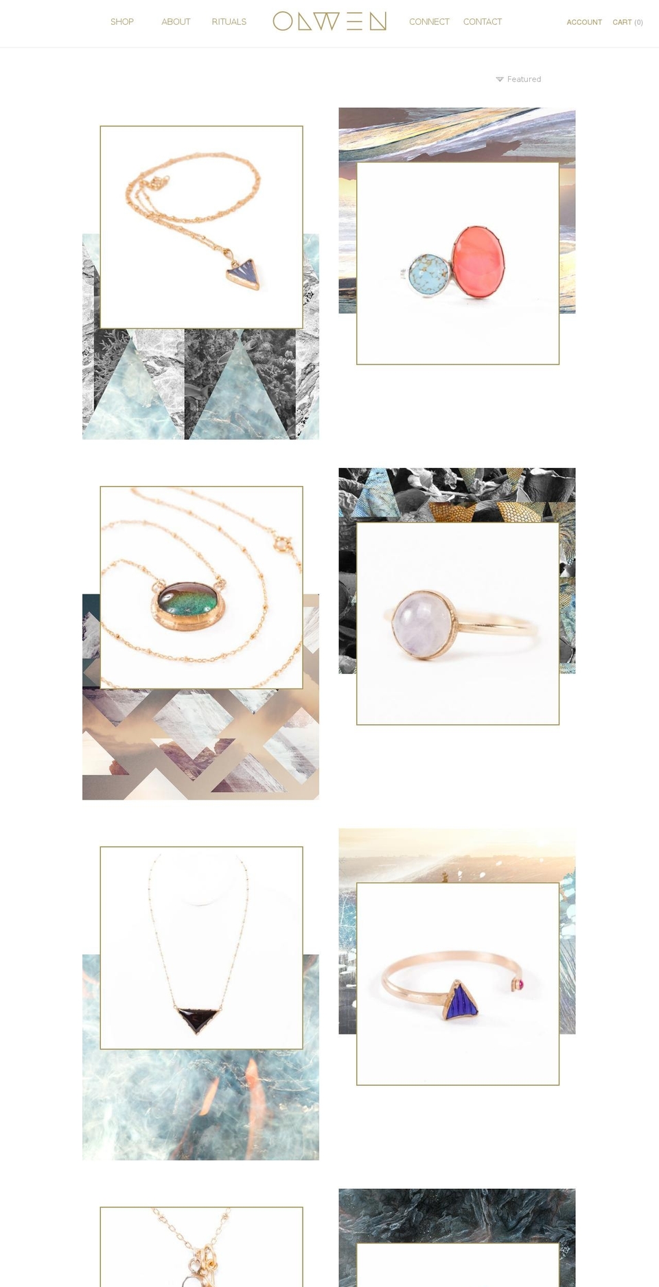 olwenjewelry.com shopify website screenshot