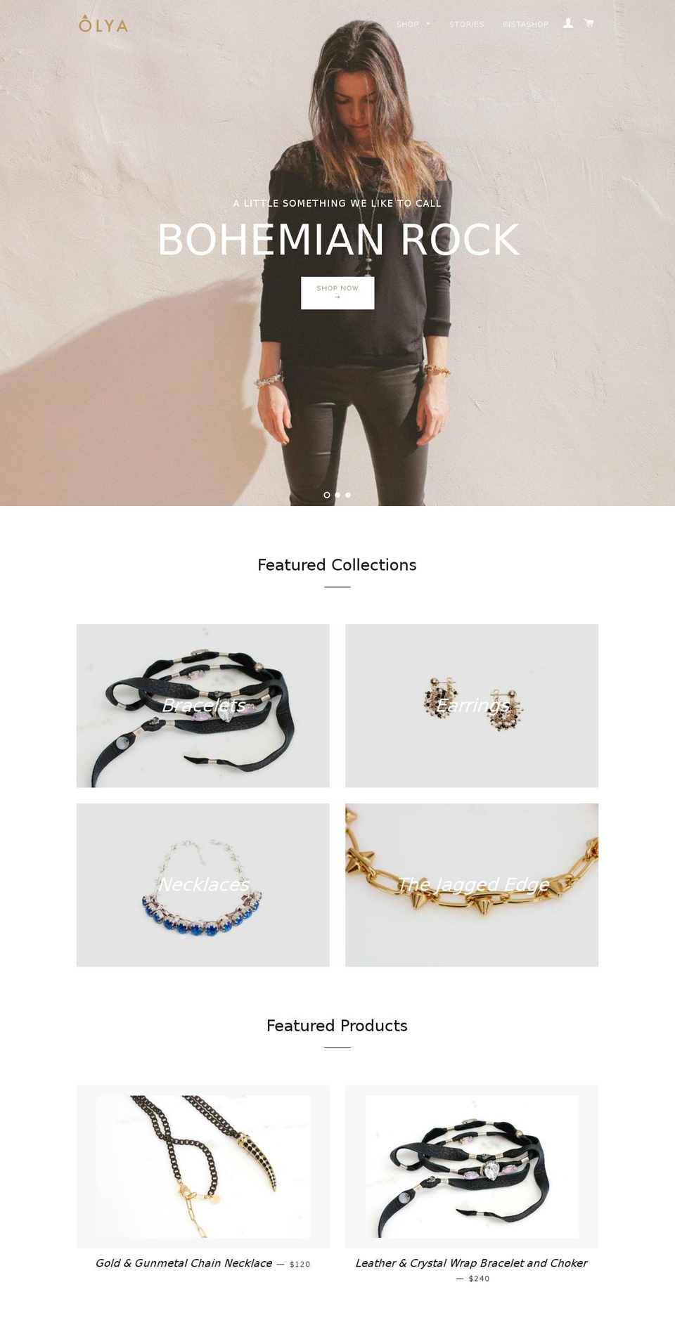 olyafentsur.com shopify website screenshot