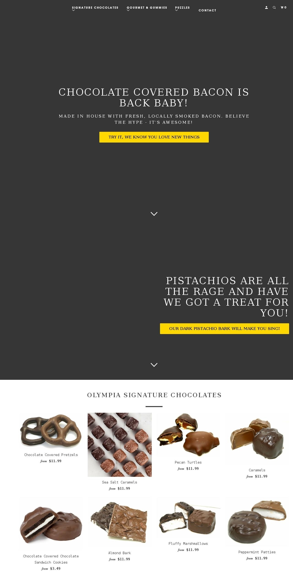 olympiacandy.net shopify website screenshot