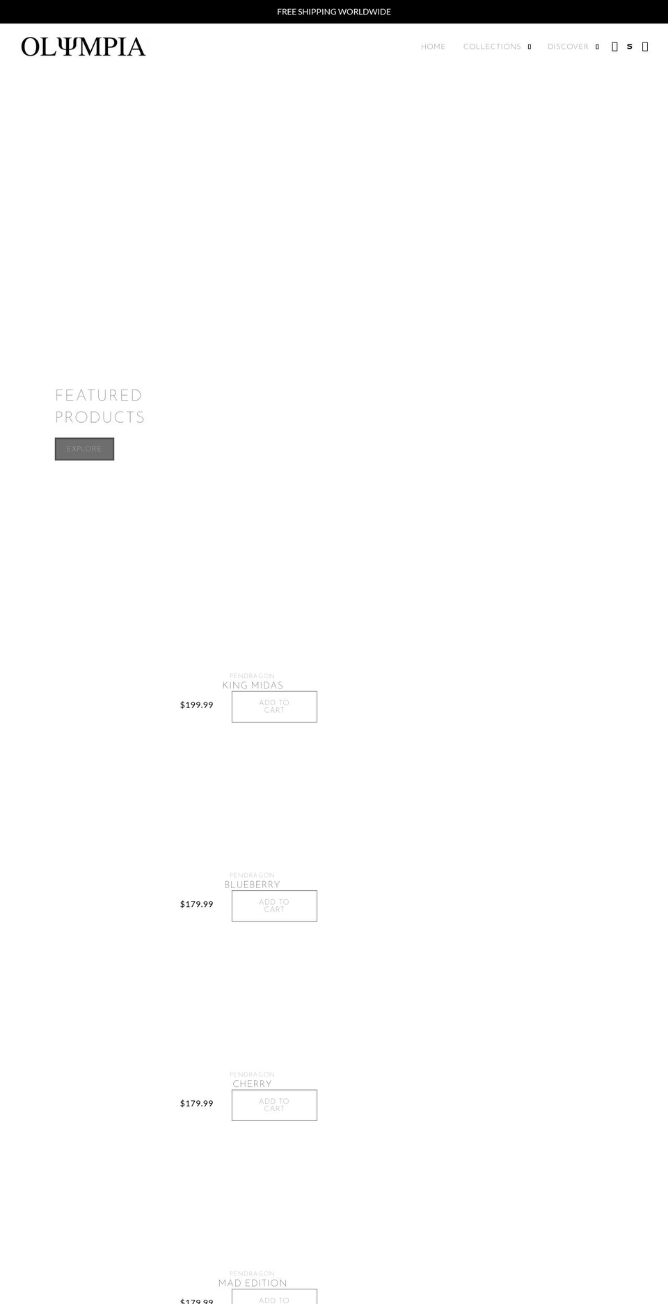 olympiawatch.com shopify website screenshot