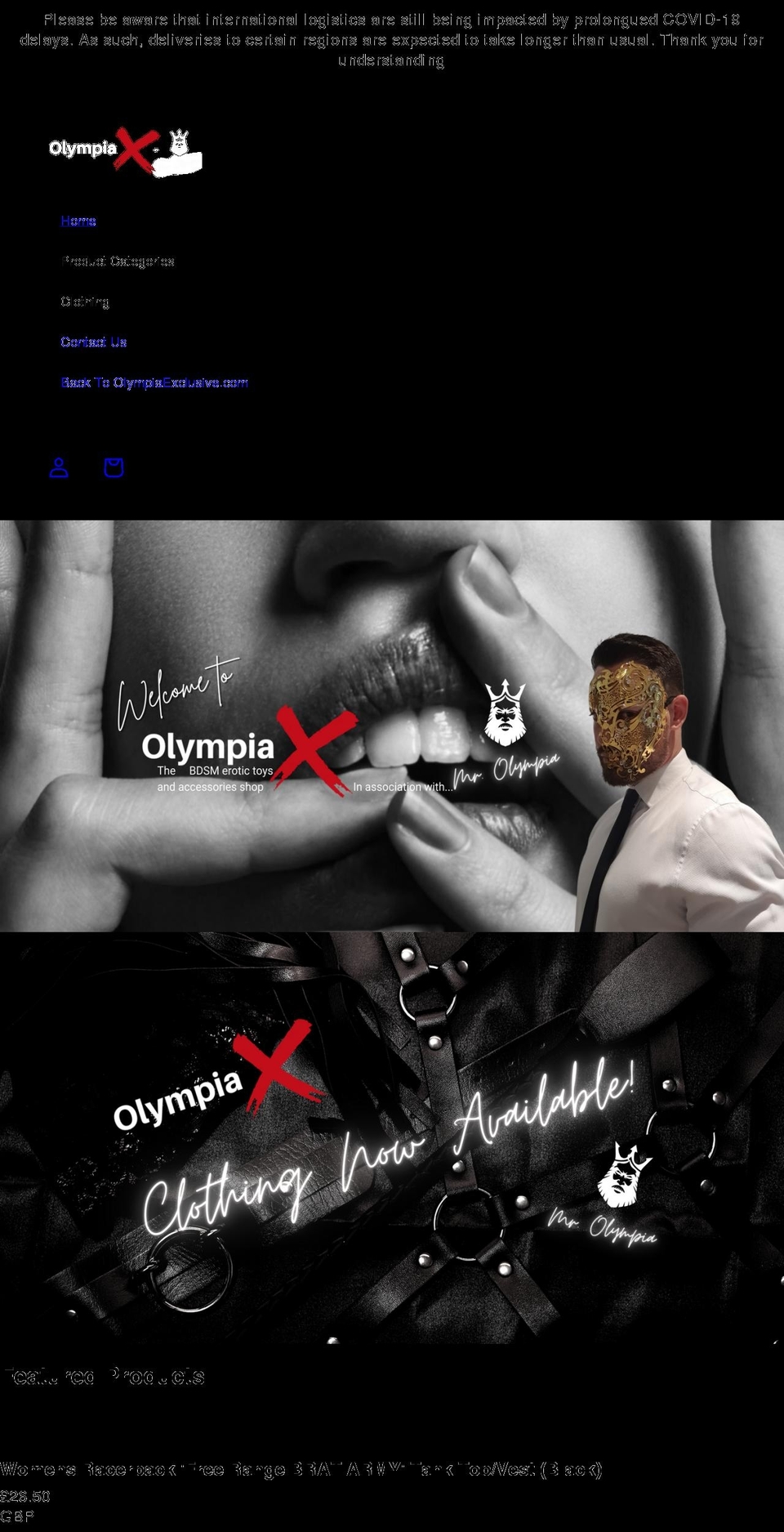 olympiax.com shopify website screenshot