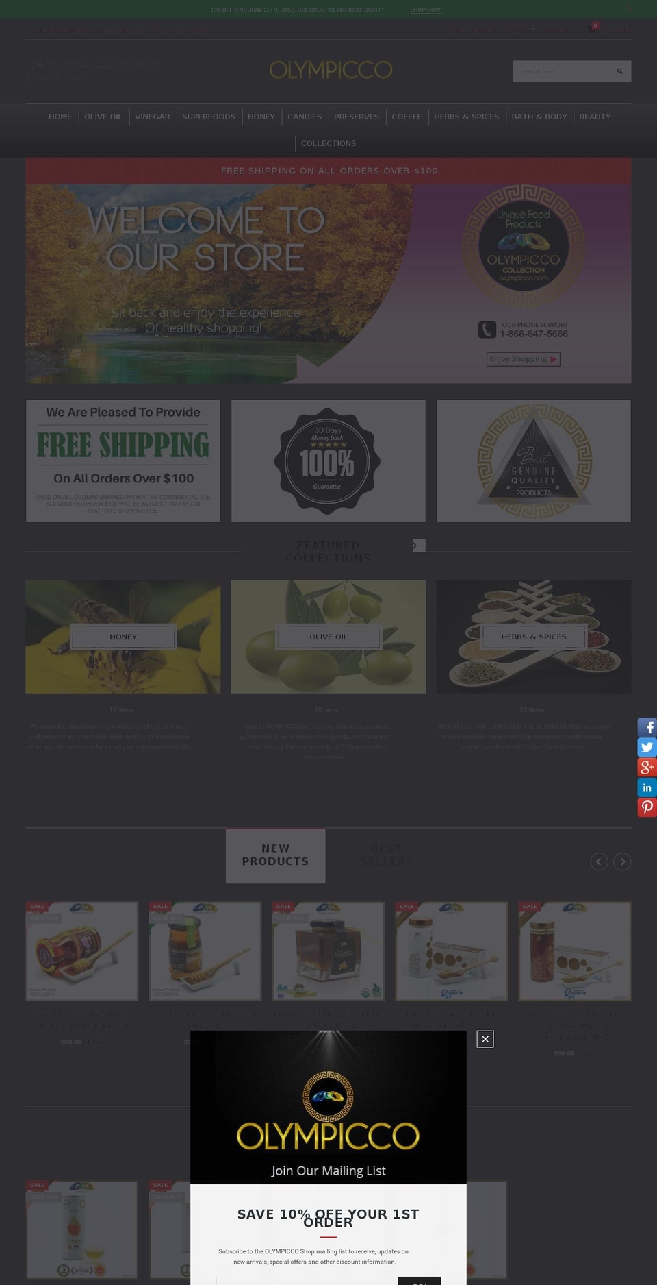 olympicco.com shopify website screenshot