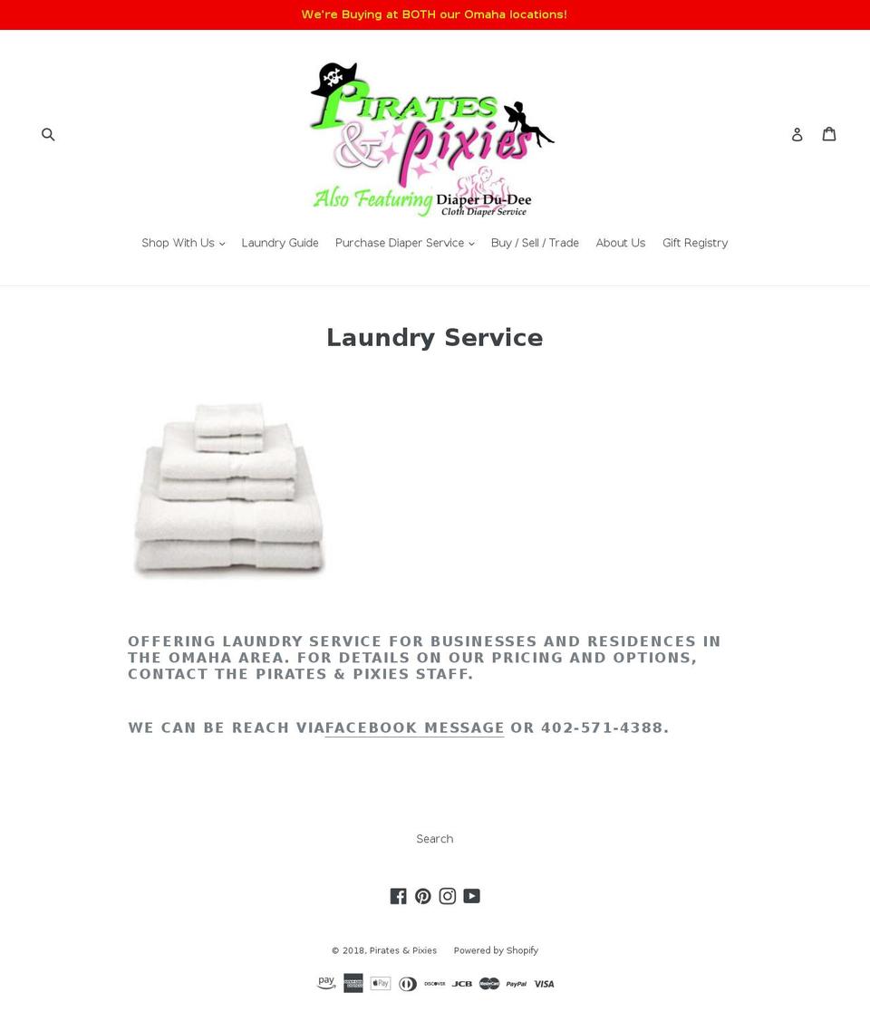 omahalaundry.com — Shopify storefront screenshot