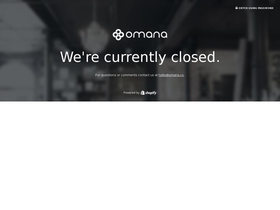 omana.co shopify website screenshot